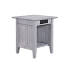 AFI Nantucket End Table with Built-in Charger in Driftwood