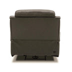 Bentley Leather Power Recliner - Graphite Grey Upholstered Arm Chair