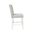 Tia Modern Tufted Grey Counter Chairs (Set of 2) by Furniture of America