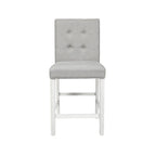 Tia Modern Tufted Grey Counter Chairs (Set of 2) by Furniture of America