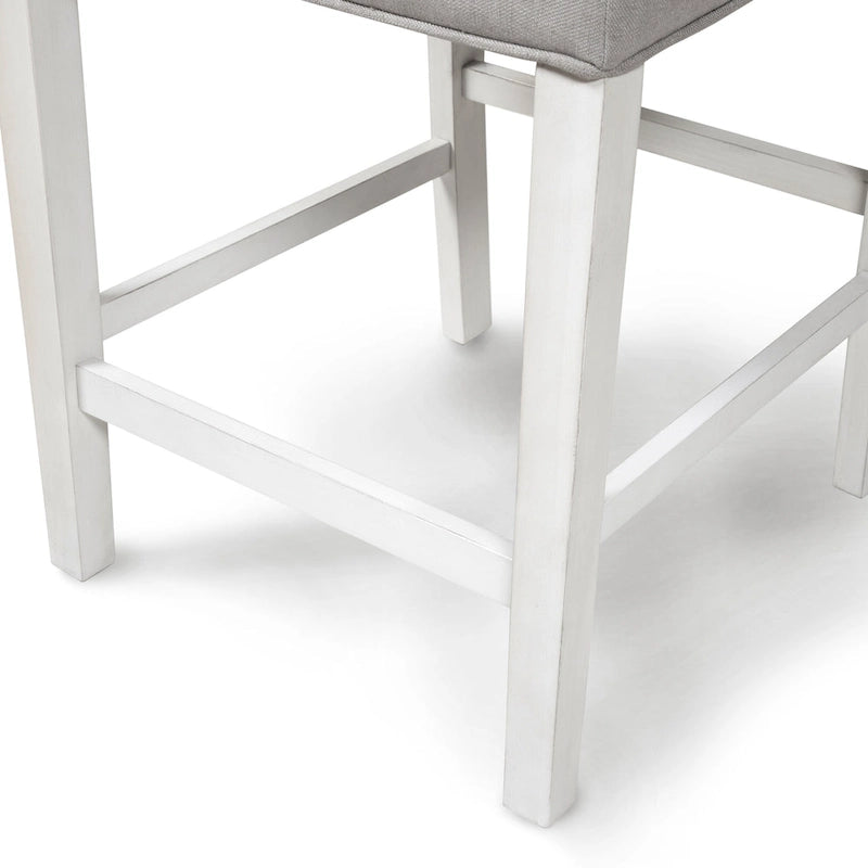 Tia Modern Tufted Grey Counter Chairs (Set of 2) by Furniture of America