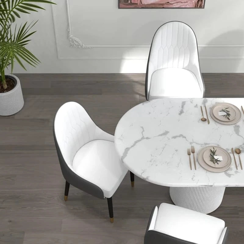 set of 2 Modern PU Leather Dining Chairs