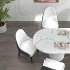 set of 2 Modern PU Leather Dining Chairs