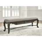 Signature Design by Ashley Maylee Dark Brown 63  Dining Bench - 63.25 W x 17.5 D x 20.25 H
