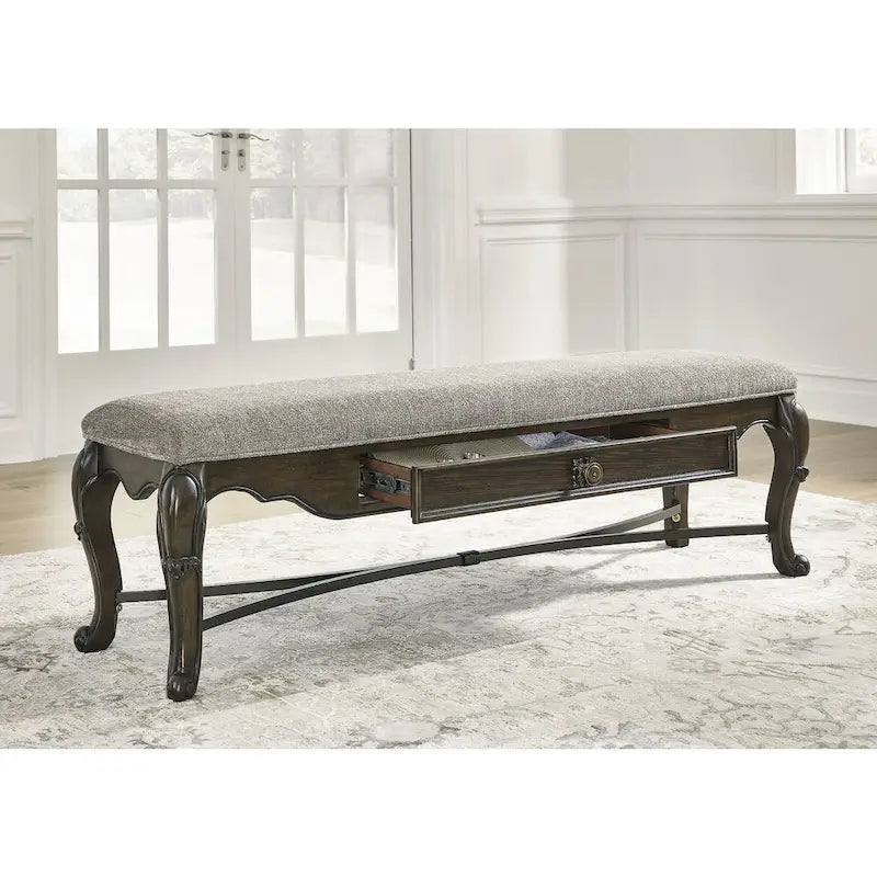 Signature Design by Ashley Maylee Dark Brown 63  Dining Bench - 63.25 W x 17.5 D x 20.25 H