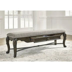 Signature Design by Ashley Maylee Dark Brown 63  Dining Bench - 63.25 W x 17.5 D x 20.25 H