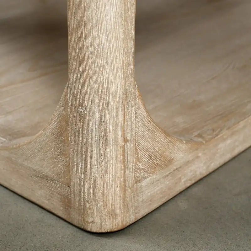 Artissance Reclaimed Wood Peking Ming Coffee Table, Large, 67 Inch Long, Weathered White Wash