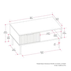 Alexander Fluted Coffee Table with Drawer