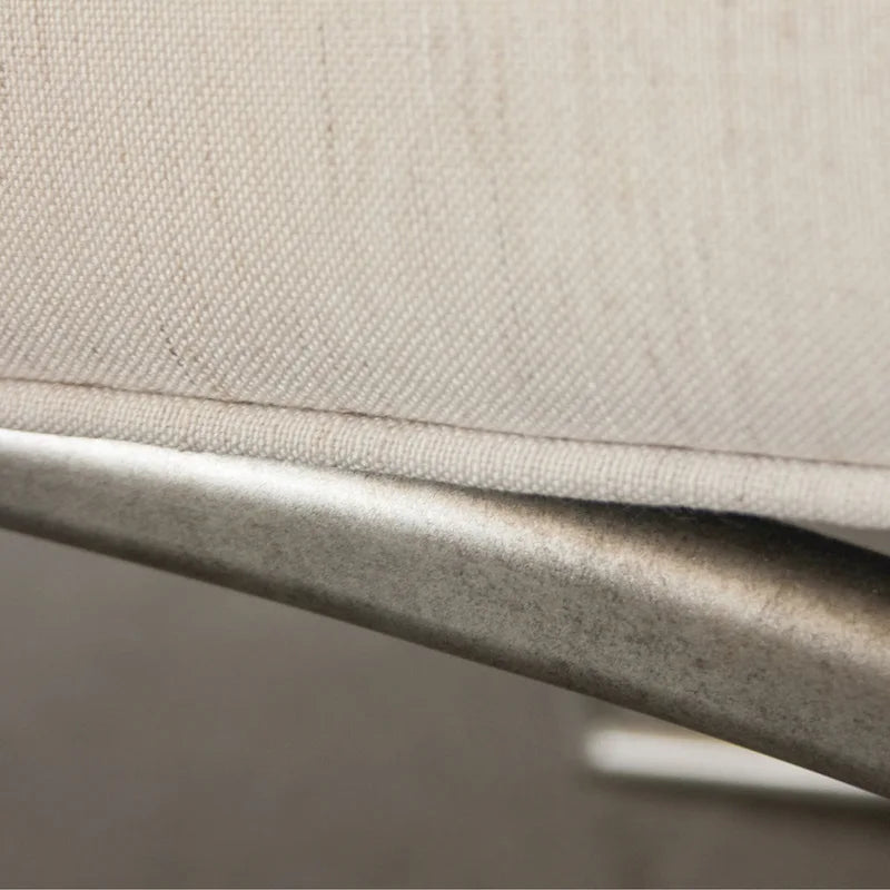 Roundhill Furniture Mantalia Upholstered Bench with Metal Frame, Champagne