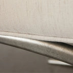 Roundhill Furniture Mantalia Upholstered Bench with Metal Frame, Champagne