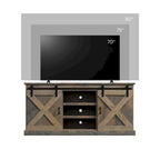 Bridgevine Home Farmhouse 66 inch Corner TV Stand for TVs up to 80 inches, No Assembly Required, Barnwood Finish