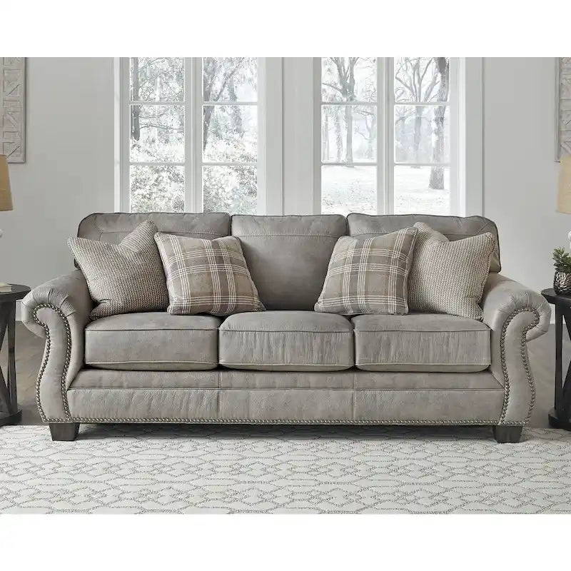 Signature Design by Ashley Olsberg Steel Sofa - 91  W x 38  D x 38  H