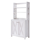 Figg Rustic Wood Multi-shelf Microwave Cabinet by Furniture of America