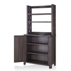 Figg Rustic Wood Multi-shelf Microwave Cabinet by Furniture of America