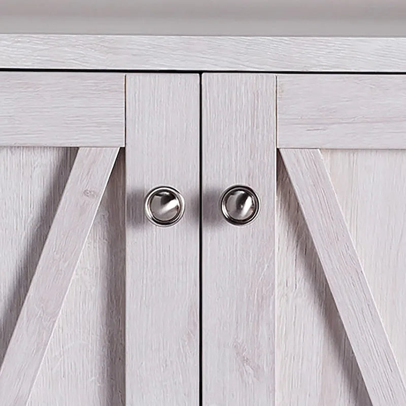 Figg Rustic Wood Multi-shelf Microwave Cabinet by Furniture of America