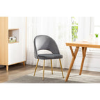 Porthos Home Batia Velvet Dining Chairs w/ Goldtone Metal Legs (Set of 2)