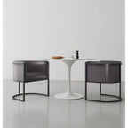 Bali Saddle and Black Faux Leather Dining Chair (Set of 2)