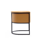 Bali Saddle and Black Faux Leather Dining Chair (Set of 2)