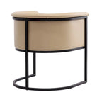 Bali Saddle and Black Faux Leather Dining Chair (Set of 2)