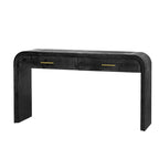 Irresistible Retro Silhouette Console Table: Open Style, Two Top Drawers