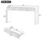 Irresistible Retro Silhouette Console Table: Open Style, Two Top Drawers