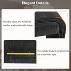 Irresistible Retro Silhouette Console Table: Open Style, Two Top Drawers