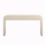 Irresistible Retro Silhouette Console Table: Open Style, Two Top Drawers