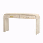 Irresistible Retro Silhouette Console Table: Open Style, Two Top Drawers