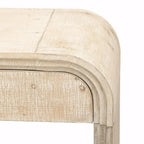 Irresistible Retro Silhouette Console Table: Open Style, Two Top Drawers