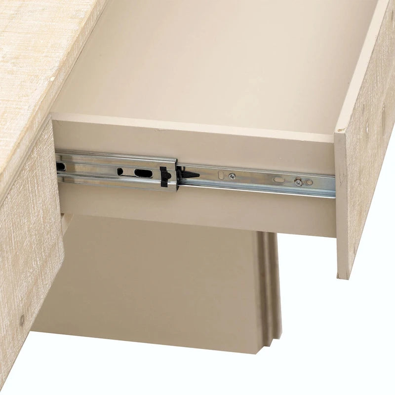 Irresistible Retro Silhouette Console Table: Open Style, Two Top Drawers