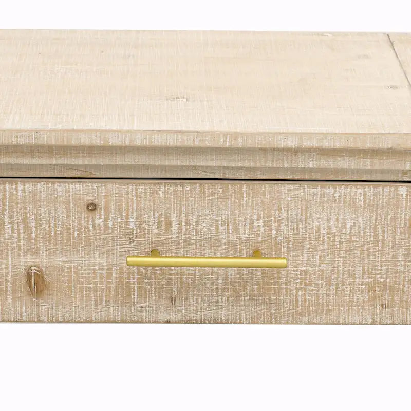 Irresistible Retro Silhouette Console Table: Open Style, Two Top Drawers