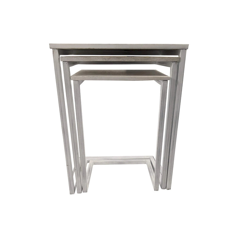 Carolina Living Addison Nesting Table Set - Whitewash