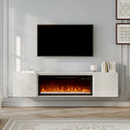 67  MDF Wall Mounted TV Stand with 36  Electric Fireplace