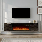 67  MDF Wall Mounted TV Stand with 36  Electric Fireplace
