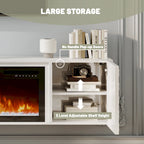 67  MDF Wall Mounted TV Stand with 36  Electric Fireplace