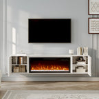 67  MDF Wall Mounted TV Stand with 36  Electric Fireplace