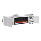 67  MDF Wall Mounted TV Stand with 36  Electric Fireplace