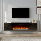 67  MDF Wall Mounted TV Stand with 36  Electric Fireplace