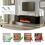 67  MDF Wall Mounted TV Stand with 36  Electric Fireplace
