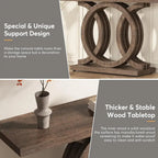 55 inches Farmhouse Console Table with Geometric Base