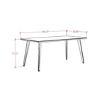 Utopia 17.52  High Rectangle Coffee Table with Splayed Legs