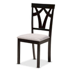 Luise Modern and Contemporary 5-Piece Wood Dining Set-Grey/Dark Brown