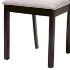 Luise Modern and Contemporary 5-Piece Wood Dining Set-Grey/Dark Brown