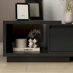 Modern Style Extendable TV Stand with 3Drawer White/Black 65.4 -106.3