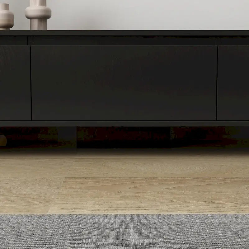 Modern Style Extendable TV Stand with 3Drawer White/Black 65.4 -106.3