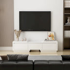Modern Style Extendable TV Stand with 3Drawer White/Black 65.4 -106.3