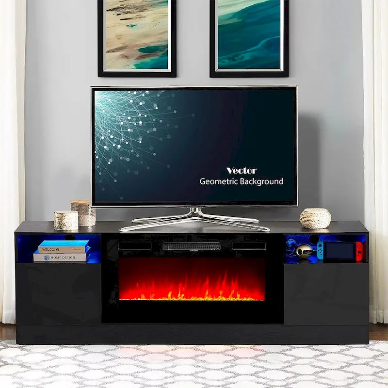 70  Fireplace TV Stand with 36  Electric Fireplace