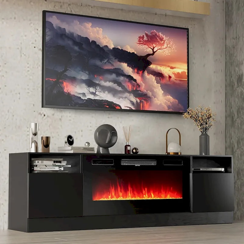 70  Fireplace TV Stand with 36  Electric Fireplace