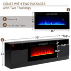 70  Fireplace TV Stand with 36  Electric Fireplace