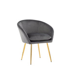 Porthos Home Lakia Dining Chairs, Velvet Upholstery, Gold Metal Legs
